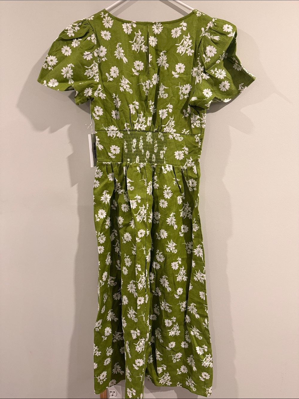 Reformation Pacome Linen Midi Dress in Shiso Green Floral, Size 4 (NWT) - Picture 4 of 5